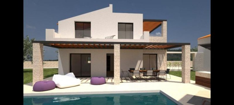 Maleme Kreta, Maleme: Ruhige zweistöckige Villa mit Meerblick zu verkaufen Haus kaufen
